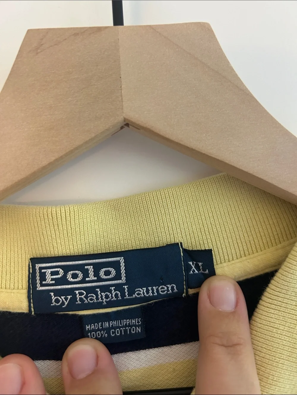 Polo Ralph Lauren Men’s XL Yellow Navy Striped Polo Shirt Pink Pony